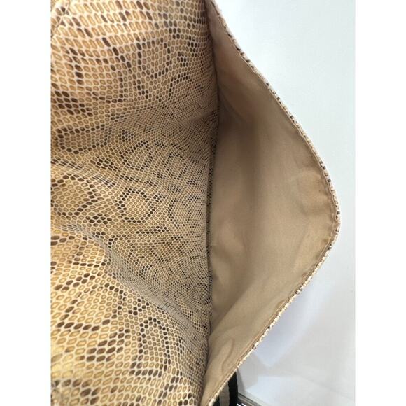 Snake Print Crossbody Bag w/ Gold Accents & Adjustable Strap - Picture 6 of 9